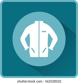 Icono plano. Chaqueta deportiva.