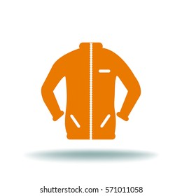 Flat icon. Sport jacket.