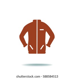 Icono plano. Chaqueta deportiva.