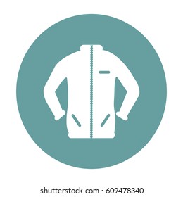 Icono plano. Chaqueta deportiva.
