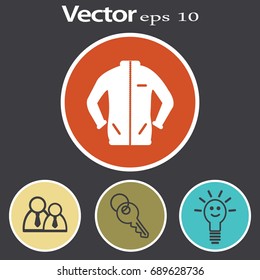 Icono plano. Chaqueta deportiva.