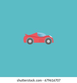 Flat Icon Sport Vehicle Element. Vector Illustration Of Flat Icon Luxury Auto Isolated On Clean Background. Can Be Used As Sport, Car And Auto Symbols.