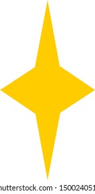 Flat icon star isolated on white background. Vector illustration.