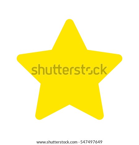 Flat icon star isolated on white background. Vector illustration.