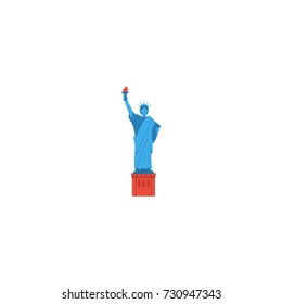Flat Icon Statue Of Liberty Element. Vector Illustration Of Flat Icon America Isolated On Clean Background. Can Be Used As Statue, Liberty And America Symbols.