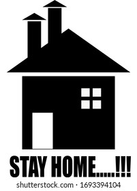 flat icon stay home vector