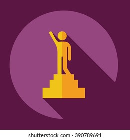 flat icon stick figure business theme