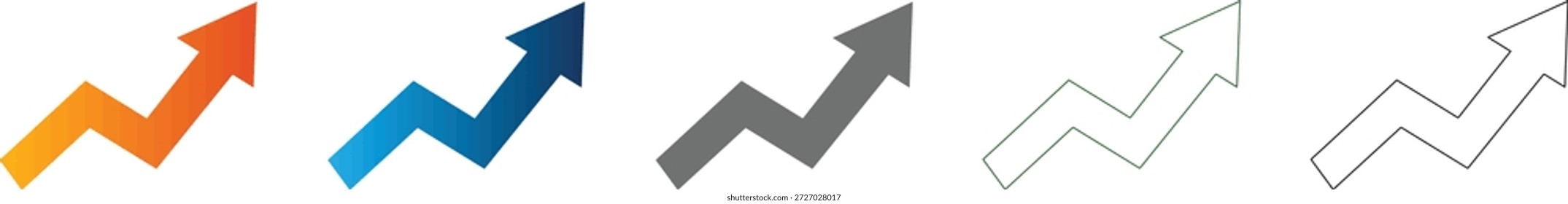 Un ícono plano de una flecha de bolsa, normalmente renderizado como negro sólido, es un gráfico de Vector versátil aislado como parte de un Grande conjunto de íconos.