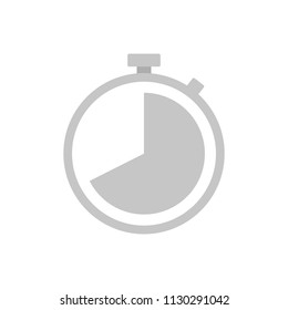 Flat icon stopwatch isolated on white background. Vector illustration.
