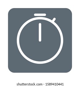 Flat icon stopwatch isolated on white background. Vector illustration.