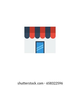 Flat Icon Store Element. Vector Illustration Of Flat Icon Shop  Isolated On Clean Background. Can Be Used As Store, Shop And Magazine Symbols.