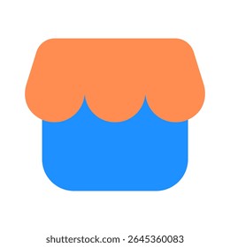 Flat Icon store for online shopping digital marketing payment methods