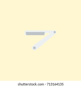 Flat Icon Straight Razor Element. Vector Illustration Of Flat Icon Blade Isolated On Clean Background. Can Be Used As Straight, Razor And Blade Symbols.