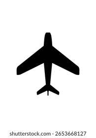 Icono plano de un avión de combate aerodinámico en vista lateral, diseñado para la velocidad y la agilidad. Adecuado para el diseño de temática aeroespacial.