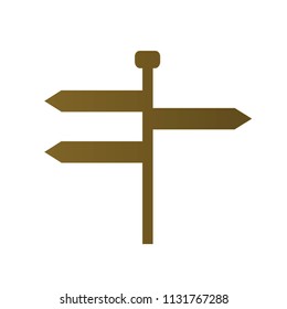 Flat icon street sign isolated on white background. Vector illustration.