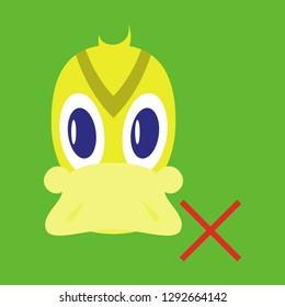 Flat icon in flat style Duck