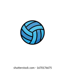 Flat icon style with sports ball theme. Volley ball flat Icon design