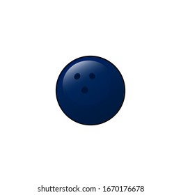 Flat icon style with sports ball theme. Bowling ball flat Icon design
