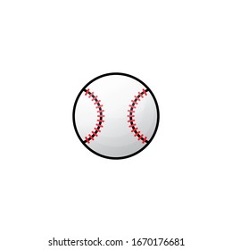 Flat icon style with sports ball theme. Baseball flat Icon design