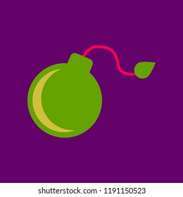 flat icon stylish background bomb