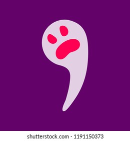 flat icon stylish background Halloween ghost