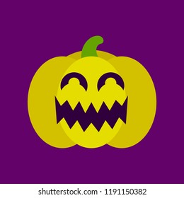 flat icon stylish background halloween pumpkin