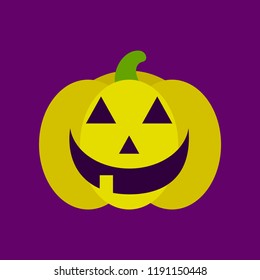 flat icon stylish background halloween pumpkin