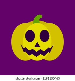 flat icon stylish background halloween pumpkin