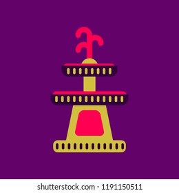 flat icon stylish background halloween fountain