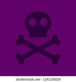 flat icon stylish background halloween skull bones