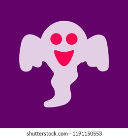 flat icon stylish background Halloween ghost