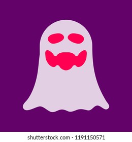 flat icon stylish background Halloween ghost