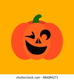 flat icon stylish background halloween pumpkin