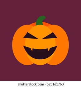 flat icon stylish background halloween pumpkin