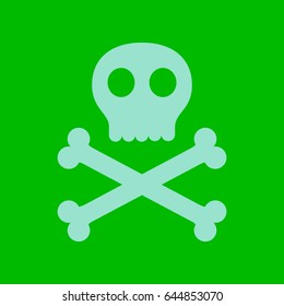 flat icon stylish background halloween skull bones