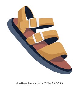 Here’s a flat icon of a summer strap sandal 