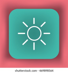 Flat icon. The sun.