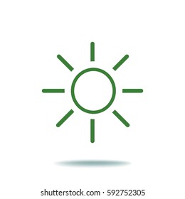 Flat icon. The sun.