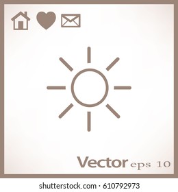 Icono plano. El sol.