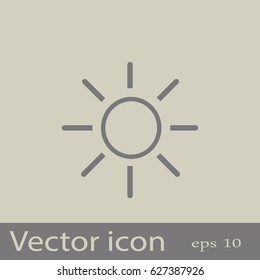 Flat icon. The sun.