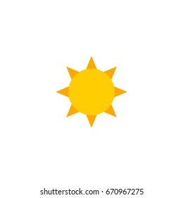 Flat Icon Sun Element. Vector Illustration Of Flat Icon Solar Isolated On Clean Background. Can Be Used As Sun, Solar And Sunshine Symbols.