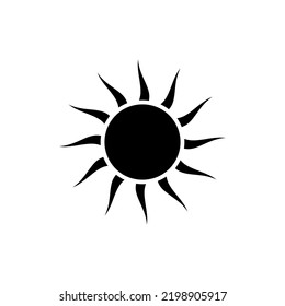 flat icon sun shines bright icon vector illustration.