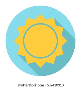 Flat icon of Sun. Vector.