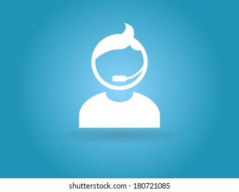 Flat icon of support