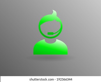 Flat icon of support