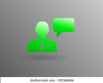 Flat icon of support