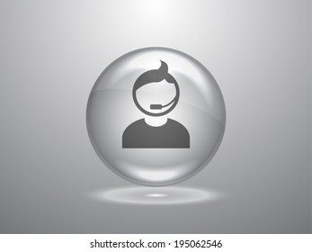 Icono plano de asistencia