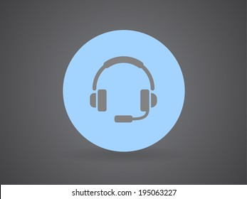 Flat icon of support