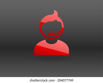 Flat icon of support