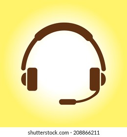Flat icon of support